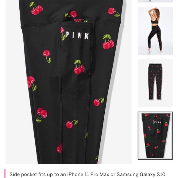 PINK Ultimate V Legging (Black Cherries) - Picture 6 of 6